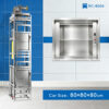 RC-B004 100kg 0.75kW Dumbwaiter Lift | 80x80x80cm Rear Counterweight