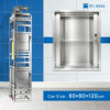 RC-B006 200kg 1.1kW Dumbwaiter Lift | 80x80x120cm Rear Counterweight