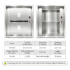 RC-B006 200kg 1.1kW Dumbwaiter Lift | 80x80x120cm Rear Counterweight