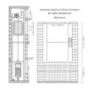 RC-B006 200kg 1.1kW Dumbwaiter Lift | 80x80x120cm Rear Counterweight