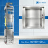 SC-A005 200kg 1.1kW Dumbwaiter Lift | 80x80x100cm Side Counterweight