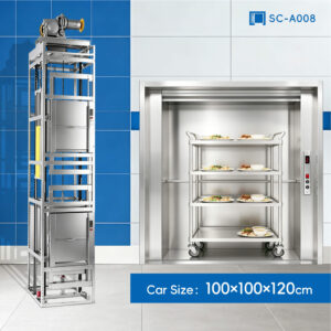 SC-A008 250kg 1.5kW Dumbwaiter Lift | 100x100x120cm Side Counterweight