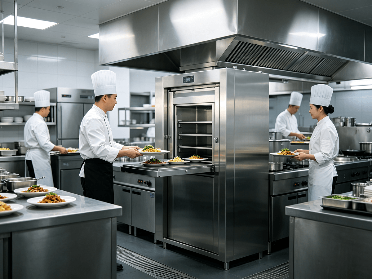 Dumbwaiter vs service elevator comparison showing key differences in size, capacity, and application for restaurant and hotel businesses