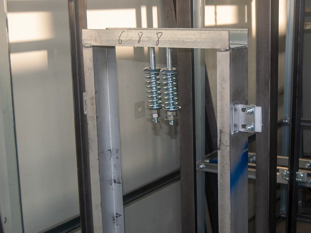 Hotel dumbwaiter delivering linen and supplies between guest floors in a hotel or resort