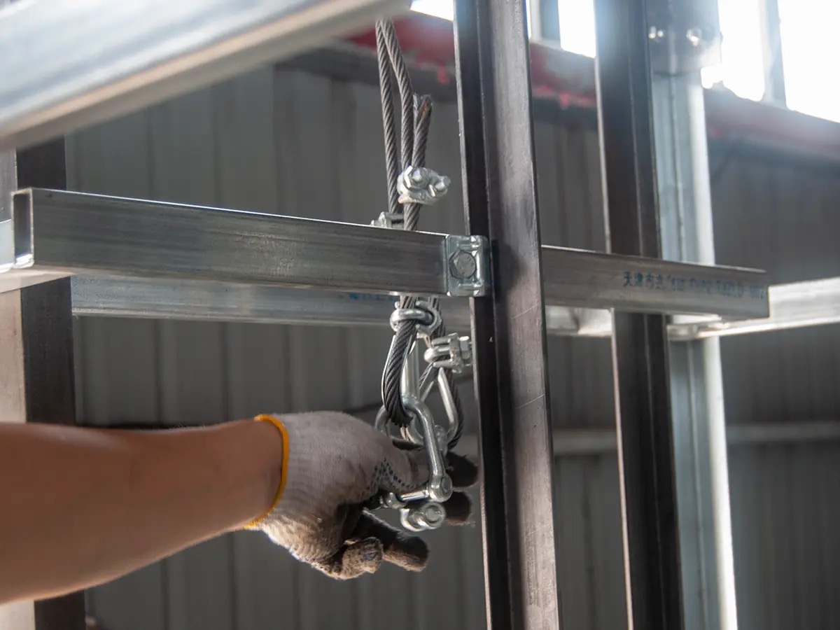 Hotel dumbwaiter or food lift delivering meals, linen and supplies between guest floors