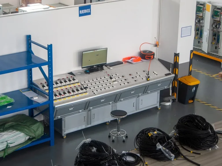 Dumbwaiter load capacity verified on a factory test bench during load and safety testing